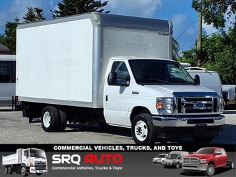 2022 Oxford White Ford E350 14' Box Van w/Liftgate Automatic 8 Cylinder Engine Box
