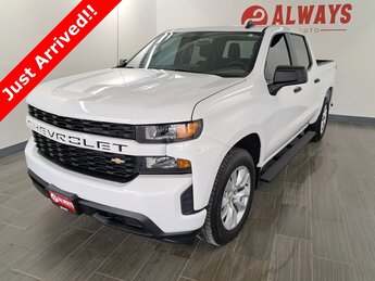 2020 Summit White Chevrolet Silverado 1500 Custom EcoTec3 4.3L V6 Engine RWD Truck Automatic