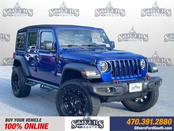 2018 Ocean Blue Metallic Clearcoat Jeep Wrangler Unlimited Sport S SUV 4X4 4 Door 3.6L V6 24V VVT Engine Automatic