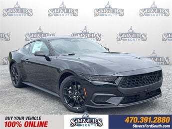 2025 Shadow Black Ford Mustang EcoBoost Automatic EcoBoost 2.3L I4 GTDi DOHC Turbocharged VCT Engine RWD Coupe 2 Door