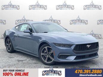 2025 Vapor Blue Metallic Ford Mustang EcoBoost EcoBoost 2.3L I4 GTDi DOHC Turbocharged VCT Engine Coupe Automatic
