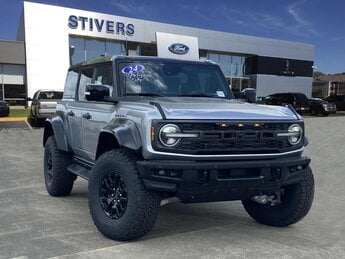2024 Iconic Silver Metallic Ford Bronco Raptor 3.0L EcoBoost V6 Engine 4X4 Automatic SUV 4 Door