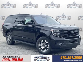 2025 Agate Black Metallic Ford Expedition Max EcoBoost 3.5L V6 GTDi DOHC 24V Twin Turbocharged Engine Automatic SUV