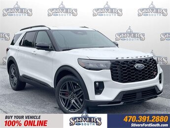 2025 Star White Metallic Tri-Coat Ford Explorer ST SUV Automatic 4 Door 4X4 3.0L EcoBoost V6 Engine