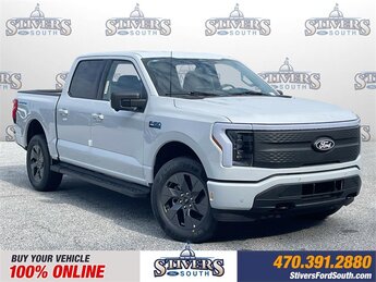 2025 Space White Metallic Ford F-150 Lightning Flash Truck 4 Door Automatic