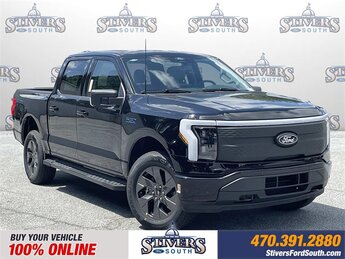 2025 Agate Black Metallic Ford F-150 Lightning Flash Electric Motor Engine Automatic Truck AWD 4 Door