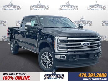 2025 Agate Black Metallic Ford Super Duty F-250 SRW Platinum 4X4 6.7L High Output Power Stroke V8 Diesel Engine 4 Door Automatic