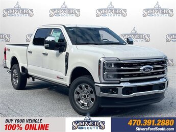 2025 Star White Metallic Tri-Coat Ford Super Duty F-250 SRW King Ranch Truck 4X4 6.7L High Output Power Stroke V8 Diesel Engine Automatic 4 Door