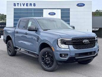 2025 Azure Gray Metallic Tri-Coat Ford Ranger XLT Automatic 4X4 EcoBoost 2.3L I4 GTDi DOHC Turbocharged VCT Engine 4 Door
