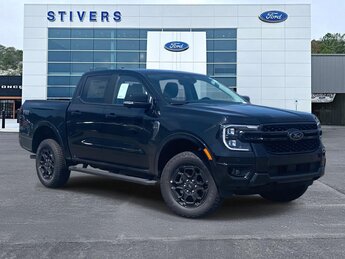 2025 Shadow Black Ford Ranger Lariat 4 Door 2.7L EcoBoost V6 Engine Automatic Truck