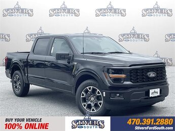 2025 Agate Black Metallic Ford F-150 STX 2.7L V6 EcoBoost Engine Truck Automatic 4 Door RWD
