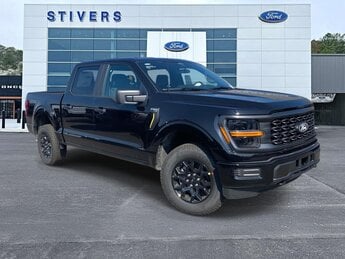 2025 Agate Black Metallic Ford F-150 STX 2.7L V6 EcoBoost Engine 4 Door 4X4