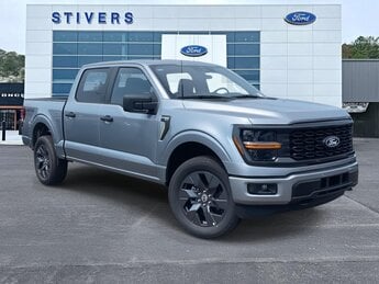 2025 Iconic Silver Metallic Ford F-150 STX 4 Door 2.7L V6 EcoBoost Engine Truck 4X4