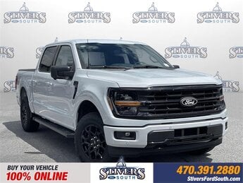 2025 White Metallic Ford F-150 XLT 2.7L V6 EcoBoost Engine 4 Door Automatic