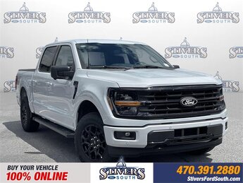 2025 White Metallic Ford F-150 XLT 2.7L V6 EcoBoost Engine 4 Door Automatic