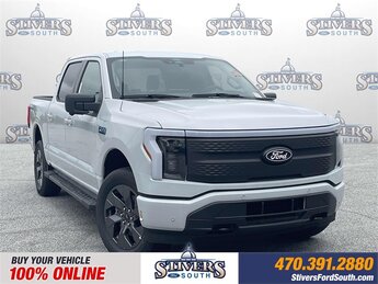 2025 White Ford F-150 Lightning Flash Electric Motor Engine 4 Door Truck AWD Automatic