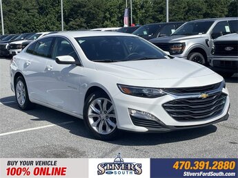 2023 Summit White Chevrolet Malibu LT Automatic (CVT) Sedan 1.5L DOHC Engine 4 Door FWD