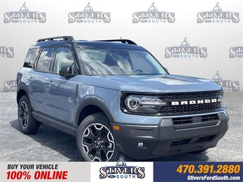 2025 Azure Gray Metallic Tri-Coat Ford Bronco Sport Outer Banks Automatic SUV 4 Door 1.5L EcoBoost Engine