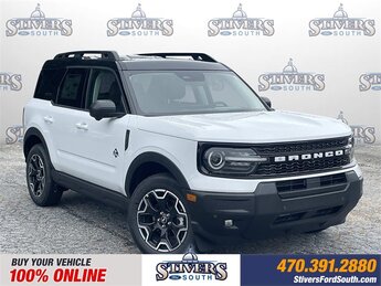 2025 Oxford White Ford Bronco Sport Outer Banks SUV 1.5L EcoBoost Engine 4X4 4 Door