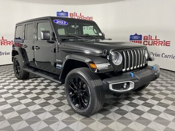 2023 Black Clearcoat Jeep Wrangler Sahara 4xe 4 Door Automatic 2.0L I4 DOHC Engine SUV