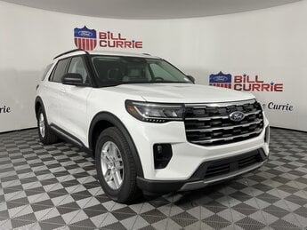 2025 White Metallic Ford Explorer Active Automatic 4 Door RWD SUV 2.3L EcoBoost I-4 Engine