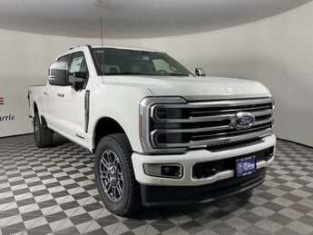 2025 Star White Metallic Tri-Coat Ford Super Duty F-250 SRW Platinum 4X4 Automatic 6.7L High Output Power Stroke V8 Diesel Engine