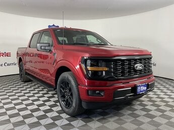 2025 Rapid Red Metallic Tinted Clearcoat Ford F-150 STX 2.7L V6 EcoBoost Engine RWD 4 Door Truck Automatic