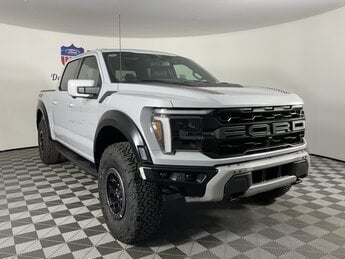 2025 White Metallic Ford F-150 Raptor Automatic 4 Door 4X4 3.5L V6 EcoBoost Engine