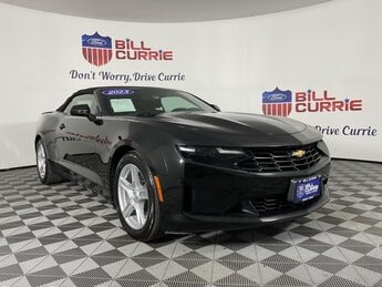 2023 Black Chevrolet Camaro 1LT Automatic 2 Door Convertible RWD 2.0L Turbocharged Engine