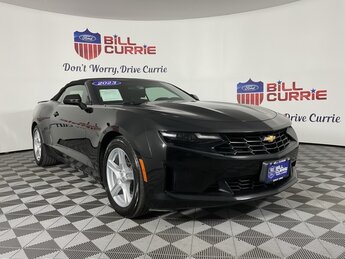 2023 Black Chevrolet Camaro 1LT Automatic 2 Door Convertible RWD 2.0L Turbocharged Engine