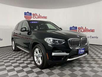 2021 Jet Black BMW X3 sDrive30i RWD SUV 2.0L I4 TwinPower Turbo Engine Automatic 4 Door
