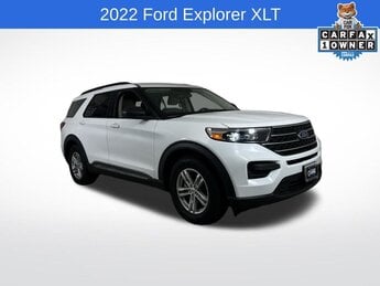 2022 White Metallic Ford Explorer XLT Automatic RWD SUV