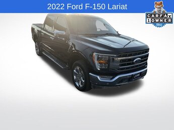 2022 Antimatter Blue Metallic Ford F-150 Lariat Truck 3.5L V6 EcoBoost Engine 4X4 4 Door