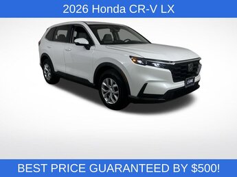 2026 Platinum White Pearl Honda CR-V LX SUV AWD 1.5L I4 DOHC 16V Engine 4 Door