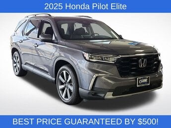 2025 Modern Steel Metallic Honda Pilot Elite 4 Door AWD Automatic 3.5L V6 DOHC 24V Engine