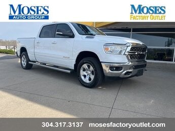2022 Bright White Clearcoat Ram 1500 Big Horn HEMI 5.7L V8 Multi Displacement VVT Engine 4X4 Automatic Truck