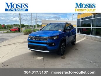 2022 Laser Blue Pearlcoat Jeep Compass Limited 4X4 2.4L I4 Engine Automatic