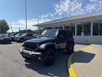 2025 Fathom Blue Pearlcoat Jeep Wrangler Willys 2.0L I4 DOHC Engine SUV 2 Door