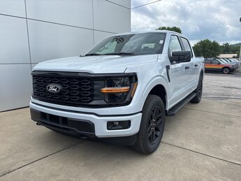 2025 Space White Metallic Ford F-150 STX 4 Door 2.7L V6 EcoBoost Engine 4X4 Truck
