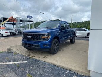 2025 Atlas Blue Metallic Ford F-150 STX 4X4 4 Door 2.7L V6 EcoBoost Engine Automatic Truck