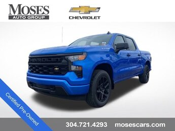 2025 Riptide Blue Metallic Chevrolet Silverado 1500 Custom 4X4 4 Door Truck Automatic