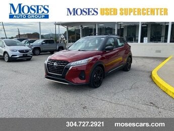 2023 Scarlet Ember Tintcoat/Super Black Nissan Kicks SR SUV Automatic (CVT) FWD 4 Door 1.6L 4-Cylinder DOHC 16V Engine