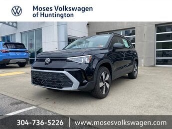 2025 Deep Black Pearl Volkswagen Taos S 1.5L I4 Turbocharged DOHC 16V LEV3-SULEV30 174hp Engine SUV 4 Door Automatic AWD