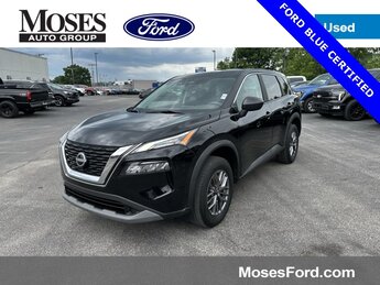 2023 Super Black Nissan Rogue S 1.5L I3 Turbocharged DOHC 12V LEV3-ULEV50 201hp Engine AWD Automatic (CVT)