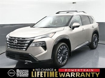 2025 Champagne Silver Metallic Nissan Rogue Platinum 1.5L DOHC Engine FWD SUV
