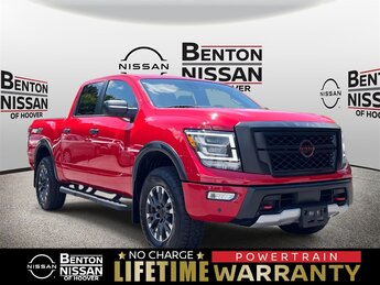 2024 Red Alert Nissan Titan PRO-4X 5.6L V8 DOHC 32V LEV3-ULEV70 400hp Engine 4 Door 4X4 Truck