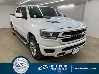 2020 Ivory White Tri-Coat Pearlcoat Ram 1500 Laramie 4 Door Automatic HEMI 5.7L V8 Multi Displacement VVT Engine