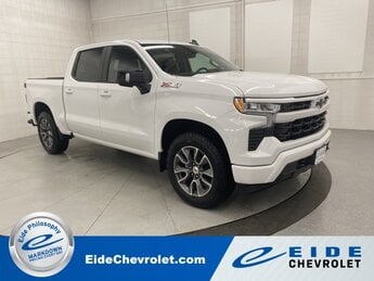 2025 Summit White Chevrolet Silverado 1500 RST 4 Door 4X4 EcoTec3 5.3L V8 Engine Automatic
