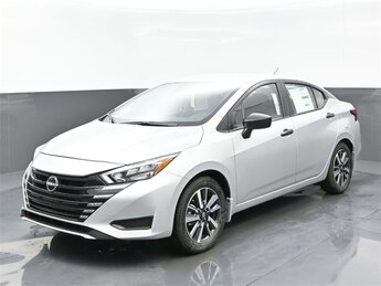 2025 Brilliant Silver Metallic Nissan Versa S Car Automatic (CVT) 1.6L I4 DOHC 16V Engine