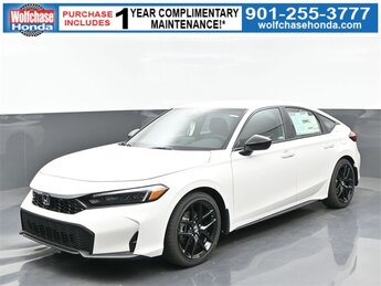 2025 Platinum White Pearl Honda Civic Sport 2.0L I4 DOHC 16V Engine 4 Door Hatchback